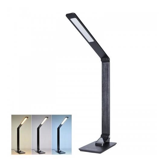 LED Димируема настолна лампа с дисплей LED/8W/230V черна