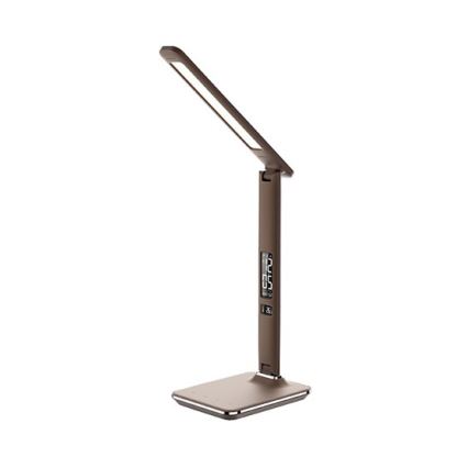 LED Димируема Настолна лампа с дисплей LED/9W/230V кафява