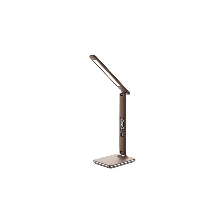 LED Димируема Настолна лампа с дисплей LED/9W/230V кафява