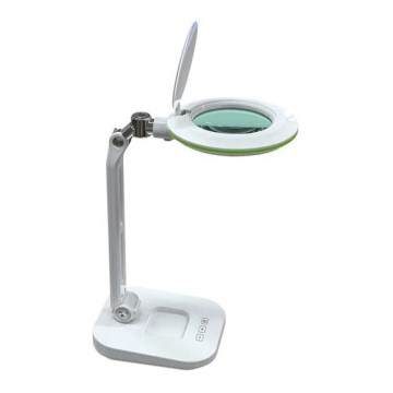 LED димируема настолна лампа с лупа LED/7W/230V 6500K бяла