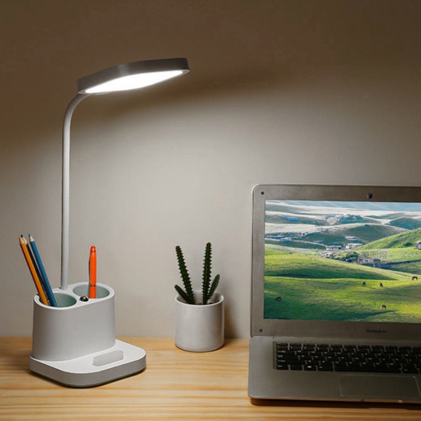 LED Димируема настолна лампа с моливник и външна батерия LED/5W/5V 2400mAh