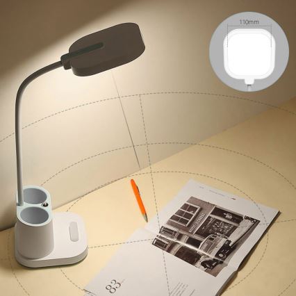 LED Димируема настолна лампа с моливник и външна батерия LED/5W/5V 2400mAh