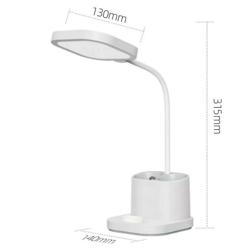 LED Димируема настолна лампа с моливник и външна батерия LED/5W/5V 2400mAh