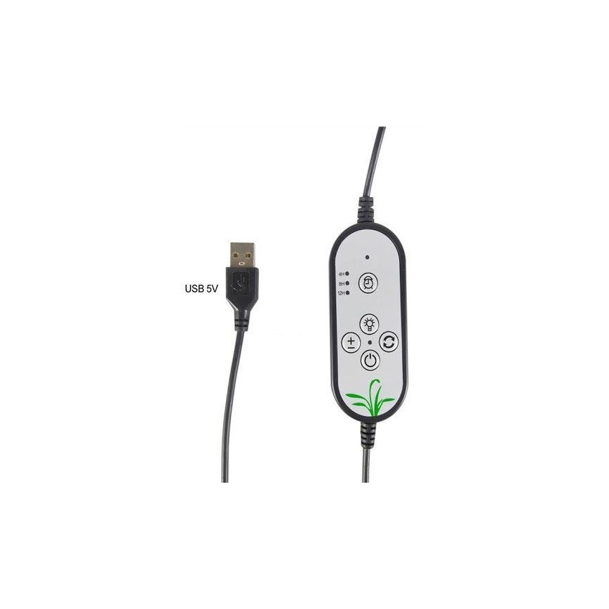 LED Димируема настолна лампа с щипка за отглеждане на растения LED/12W/5V
