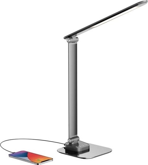 LED Димируема настолна лампа с USB LED/7,5W/230V 3000K/4000K/5500K антрацит