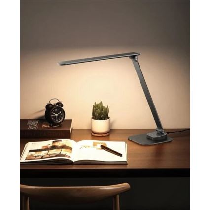 LED Димируема настолна лампа с USB LED/7,5W/230V 3000K/4000K/5500K антрацит