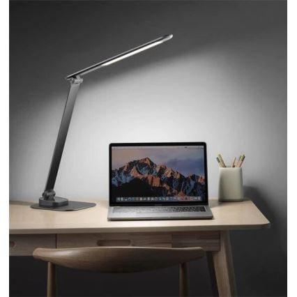 LED Димируема настолна лампа с USB LED/7,5W/230V 3000K/4000K/5500K антрацит