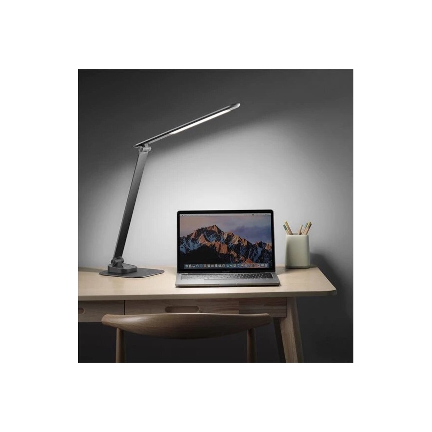 LED Димируема настолна лампа с USB LED/7,5W/230V 3000K/4000K/5500K антрацит