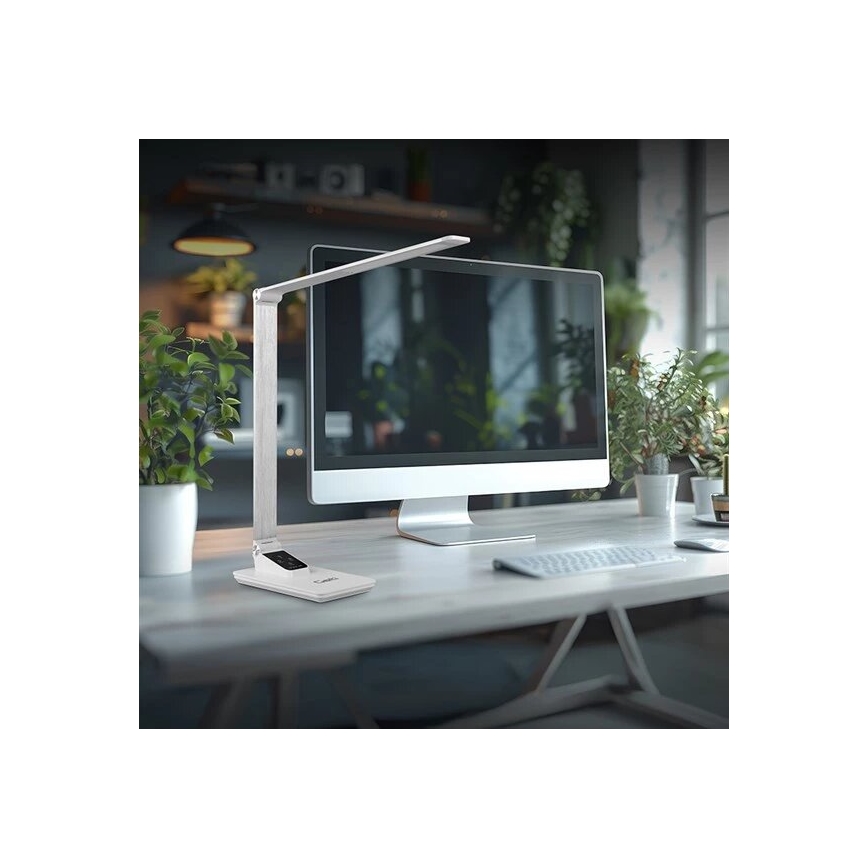 LED Димируема настолна лампа с USB LED/7W/230V 3000K/4000K/5500K бял