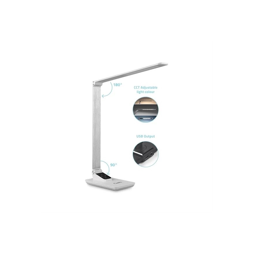 LED Димируема настолна лампа с USB LED/7W/230V 3000K/4000K/5500K бял