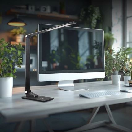 LED Димируема настолна лампа с USB LED/7W/230V 3000K/4000K/5500K черен
