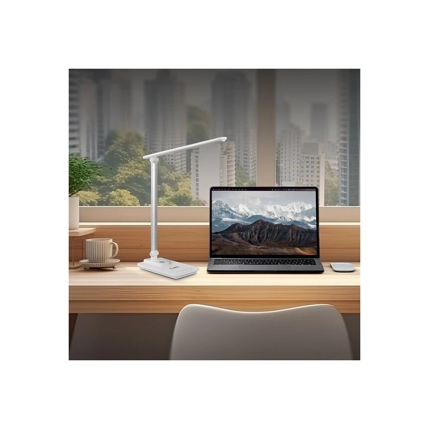 LED Димируема настолна лампа с USB LED/9W/230V 3000K/4000K/5500K бял