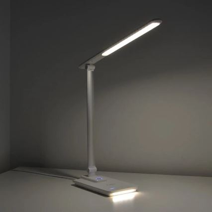 LED Димируема настолна лампа с USB LED/9W/230V 3000K/4000K/5500K бял
