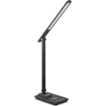 LED Димируема настолна лампа с USB LED/9W/230V 3000K/4000K/5500K черен