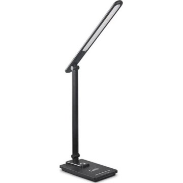 LED Димируема настолна лампа с USB LED/9W/230V 3000K/4000K/5500K черен