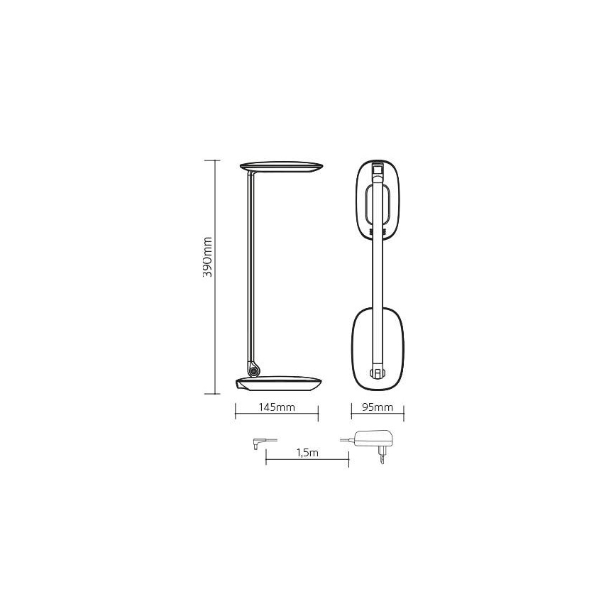LED Димируема настолна лампа с USB MOANA LED/6W/230V синя