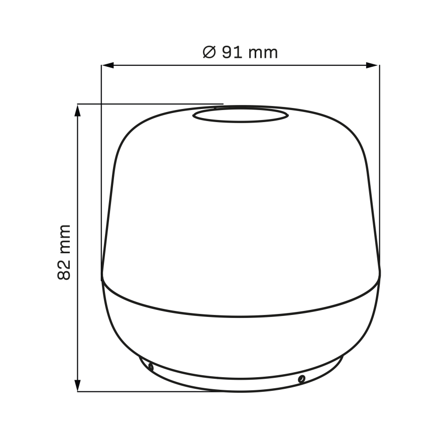 LED Димируем докосване екстериорен настолна лампа SAMBA LED/1,2W/5V USB 1200 mAh IP44 черен