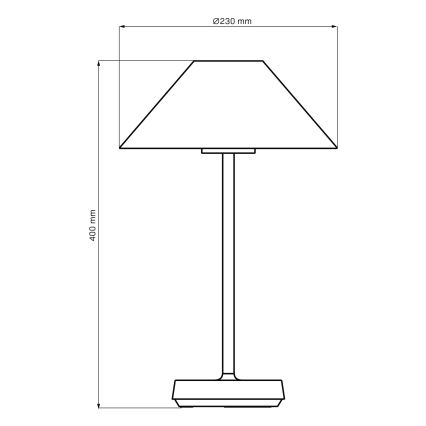 LED Димируем докосване екстериорен настолна лампа SERENGETI LED/3,4W/5V USB 3600 mAh IP44 черен