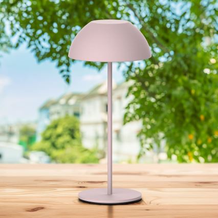 LED Димируема сензорна екстериорна настолна лампа TANZANIA LED/1,8W/5V USB 1800 mAh IP44 розов