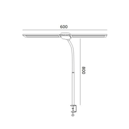 LED димируема настолна лампа USB TENUIX DUO 2xLED/7W/5V 3000-6000K черна