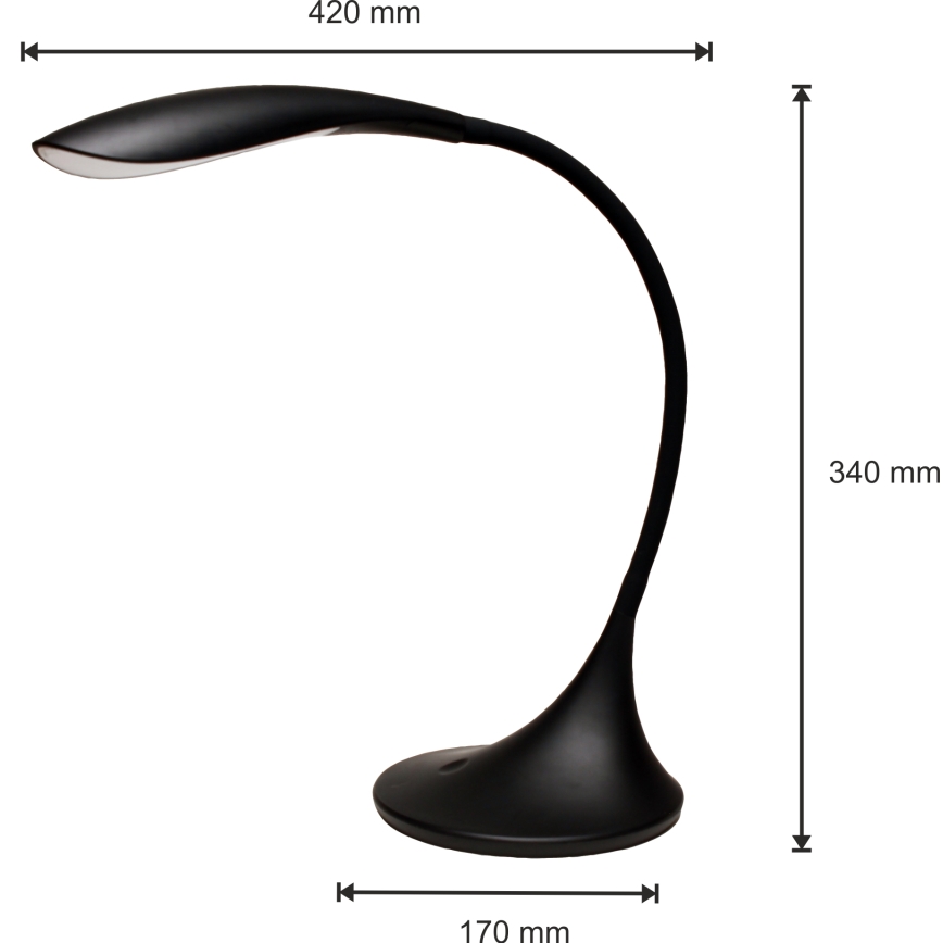 LED Димируема Настолна лампа VELA LED/6,5W/230V черна