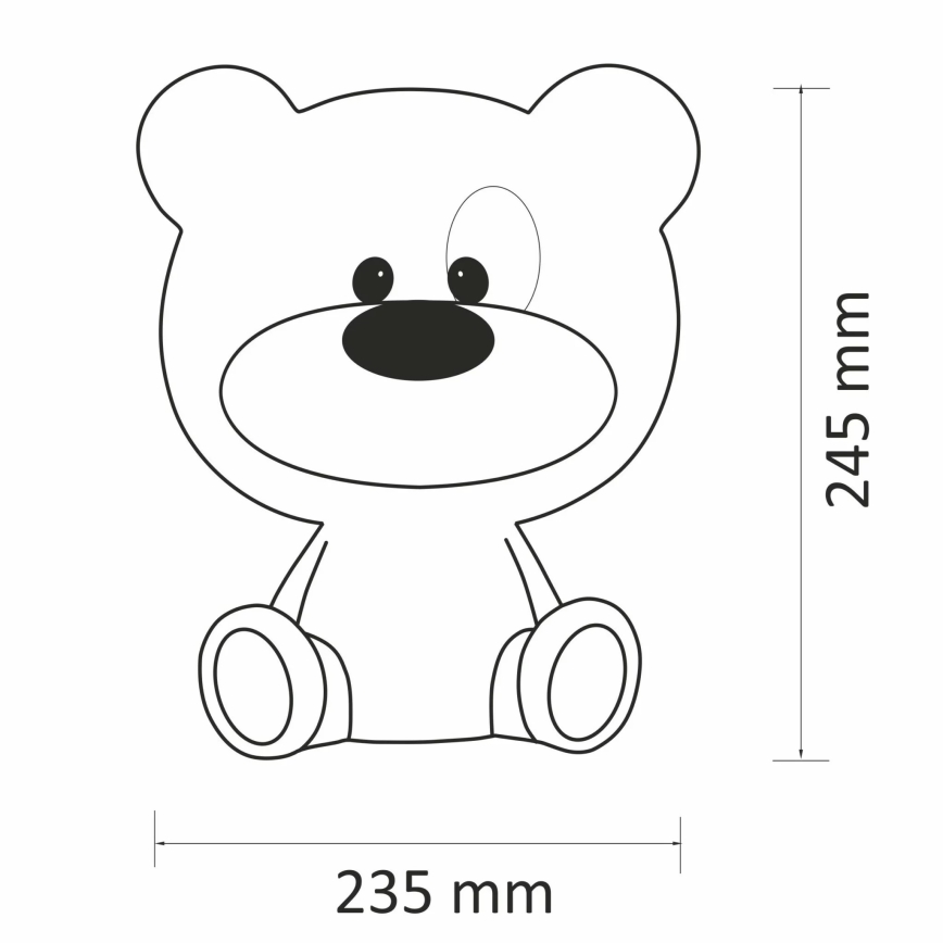 LED Димируема нощна лампа BIBI 2.5W/230V