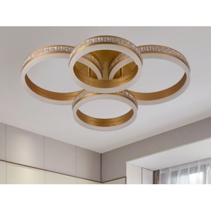 LED димируема плафонна люстра LED/150W/230V 3000-6500K + дистанционно управление