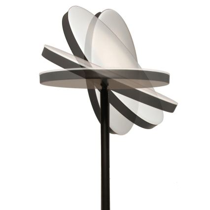 LED регулируема подова лампа NORA LED/25W/230V 2200/3000/4000K + LED/5W 3000K черна + дистанционно управление