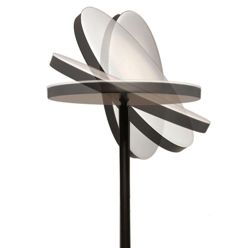 LED регулируема подова лампа NORA LED/25W/230V 2200/3000/4000K + LED/5W 3000K черна + дистанционно управление