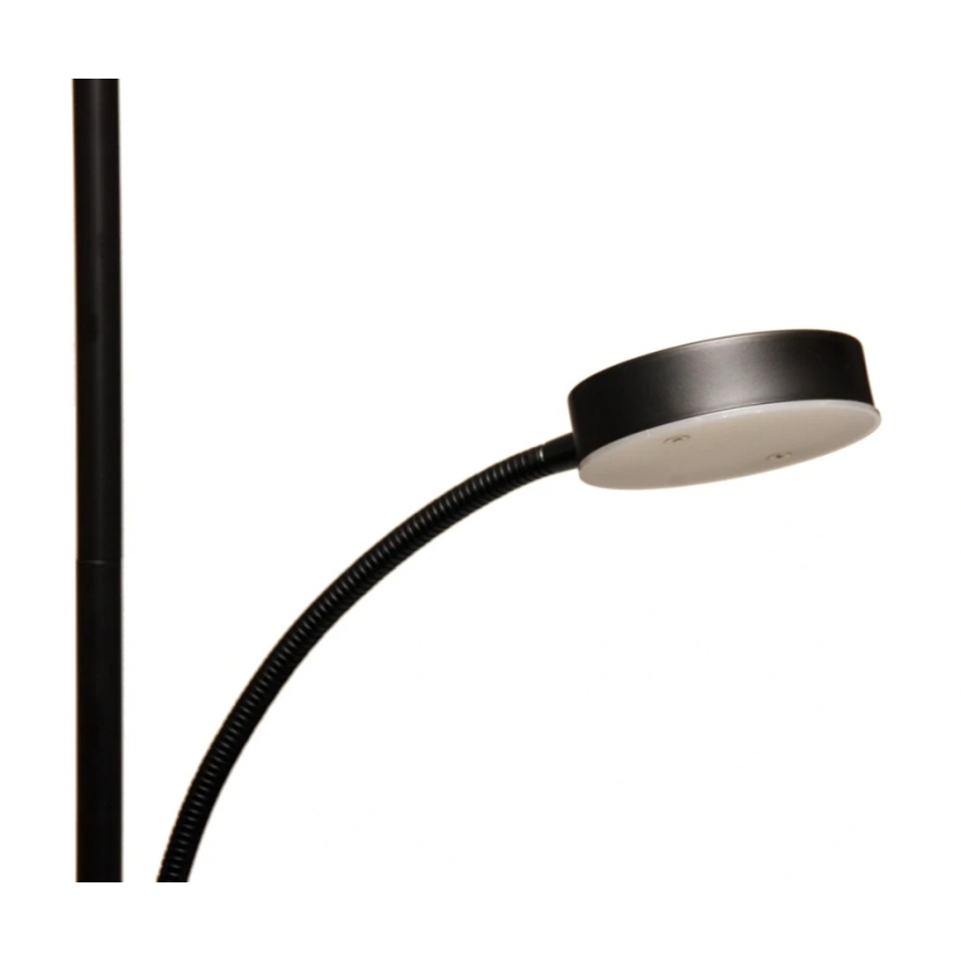 LED регулируема подова лампа NORA LED/25W/230V 2200/3000/4000K + LED/5W 3000K черна + дистанционно управление