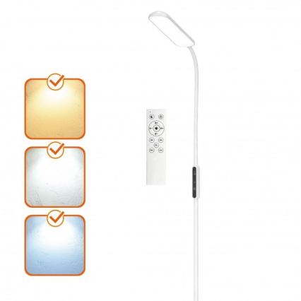 LED подова лампа TEILO с възможност за димиране LED/10W/230V 3000/4000/6500K бяла + дистанционно управление