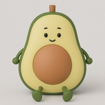 Димируема презареждаема сензорна детска нощна лампа AVOCADO LED/1W/5V 1200 mAh