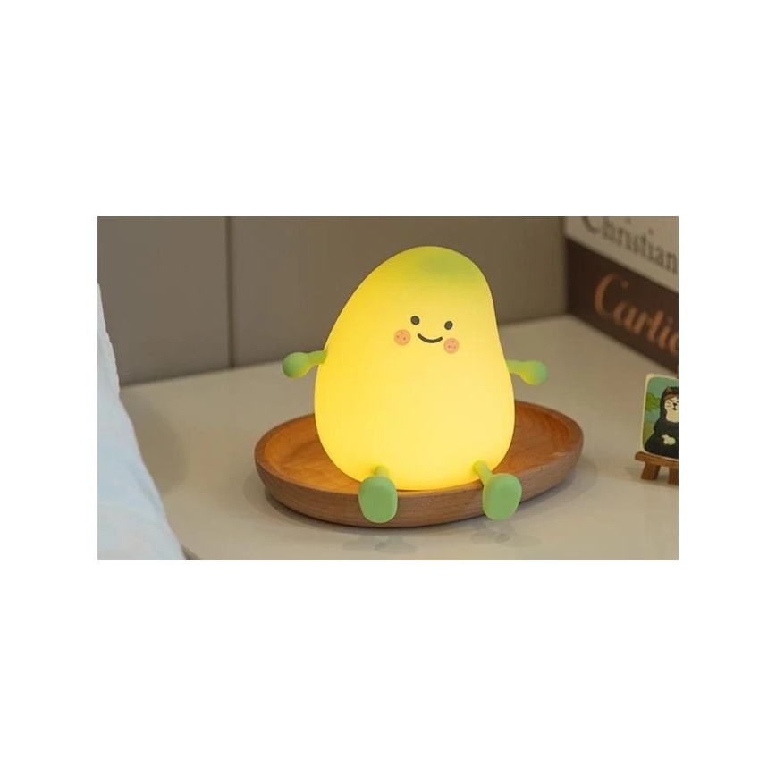 LED димируема презареждаема детска нощна лампа LED/1W/5V 3000K 800 mAh манго