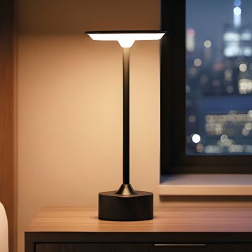 LED Димируема презареждаема настолна лампа NEW YORK LED/1,8W/5V 2700K/4000K/6500K 1200 mAh черна