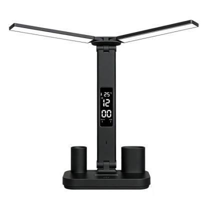 LED димируема презареждаема настолна лампа NOBLITE P LED/5W/5V 3000/4000/6000K 2200 mAh черна
