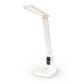 LED димируема презареждаема сензорна настолна лампа с дисплей LED/7,5W/1200 mAh 3000/4000/5700K CRI 90 бяла