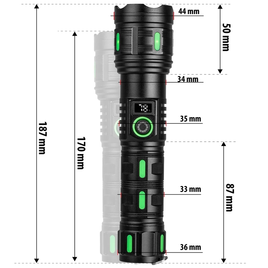 Димируема презареждаема LED лампа с функция пауърбанк LED/20W/5V IP44 1200 lm 5000 mAh