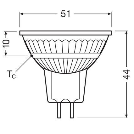 Димируема LED рефлекторна крушка MR16 GU5,3/5,3W/12V 3000K 36° CRI 97 - Ledvance
