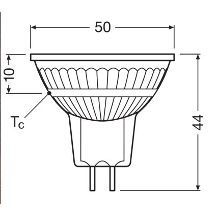LED димируема рефлекторна лампа MR16 GU5,3/3,4W/12V 4000K 36° CRI 90 - Ledvance