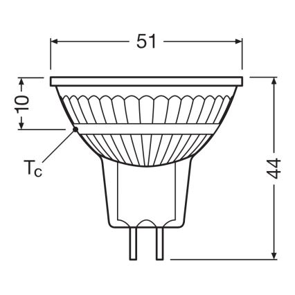 LED димируема рефлекторна крушка MR16 GU5,3/5,3W/12V 2700K 36° CRI 97 - Ledvance