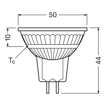 LED Димируема рефлекторна лампа MR16 GU5,3/6,6W/12V 4000K 36° CRI 97 - Ledvance