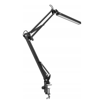 LED димируема сензорна гъвкава настолна лампа с клипса LED/10W/5/230V 3000/4000/6000K черна