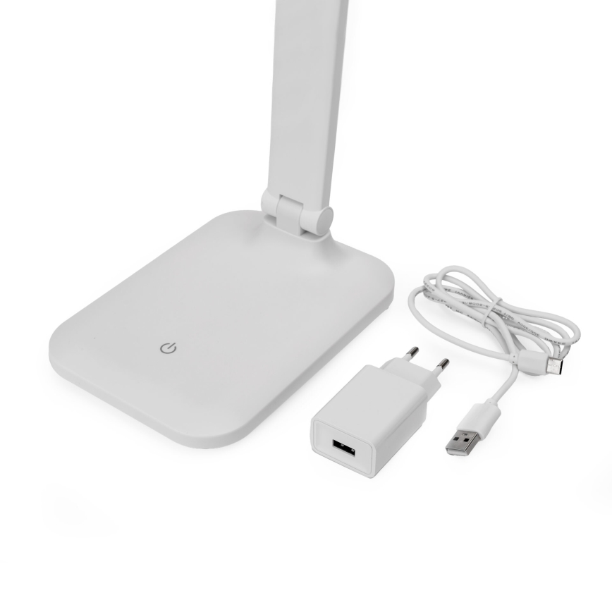LED Димируема сензорна настолна лампа с безжично зареждане и USB порт REMUS LED/5W/230V бял