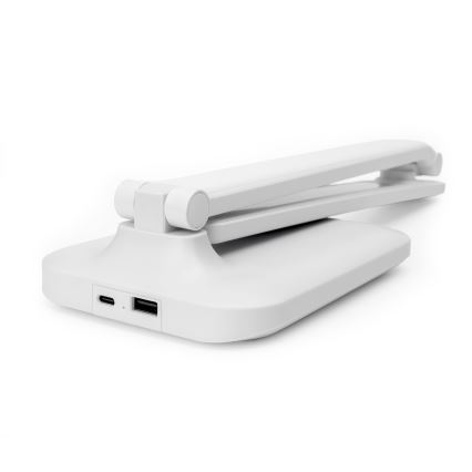LED Димируема сензорна настолна лампа с безжично зареждане и USB порт REMUS LED/5W/230V бял