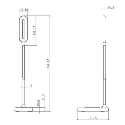 LED Димируема сензорна настолна лампа с безжично зареждане OCTAVIA LED/7W/230V бяла