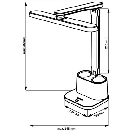 LED Димируема сензорна настолна лампа BARI LED/6W/230V бял