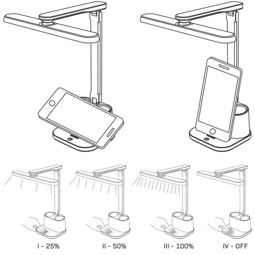 LED Димируема сензорна настолна лампа BARI LED/6W/230V черен
