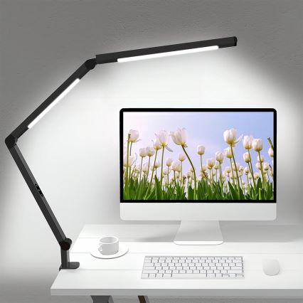 LED Димируем докосване гъвкав настолна лампа POINTIQ LED/12W/230V 3000/4000/5000/6500K CRI 92 черен