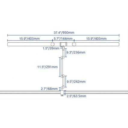 LED Димируем докосване гъвкав настолна лампа POINTIQ LED/24W/230V 3000-6500K CRI 92 черен