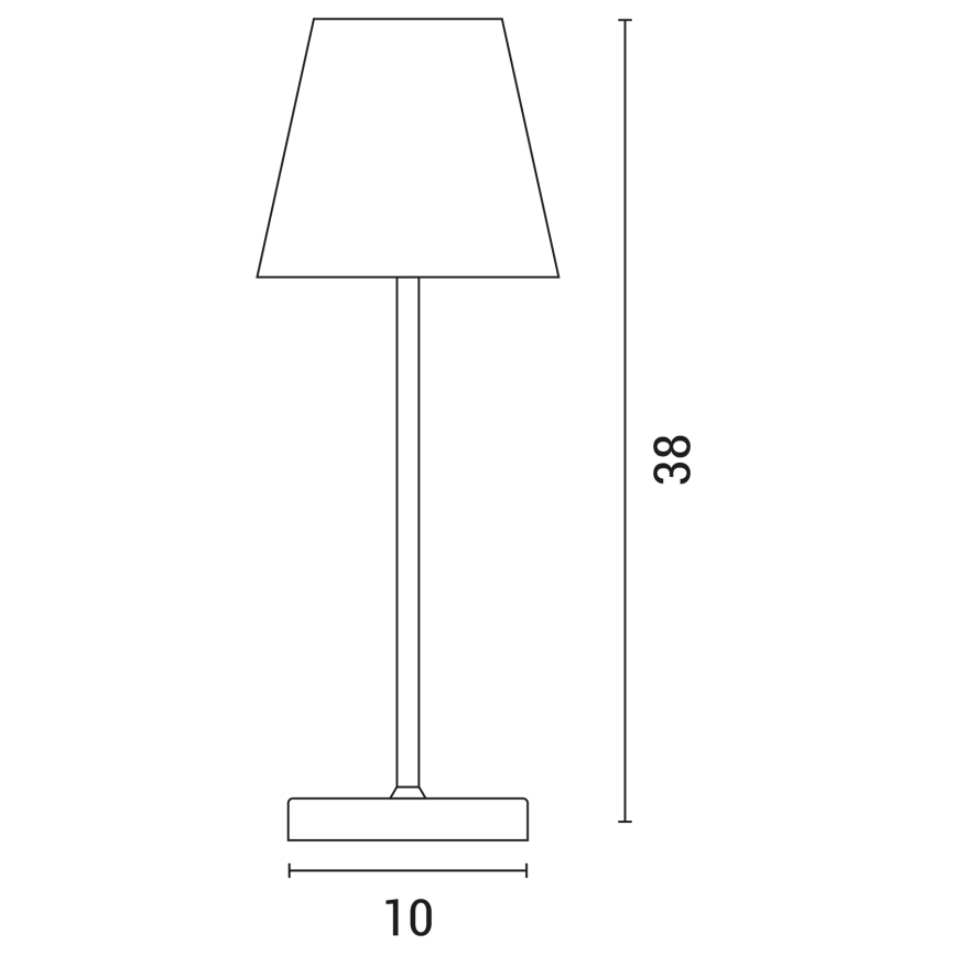 LED Димируема сензорна настолна лампа LED/3,5W/5V 5200 mAh IP54 бял